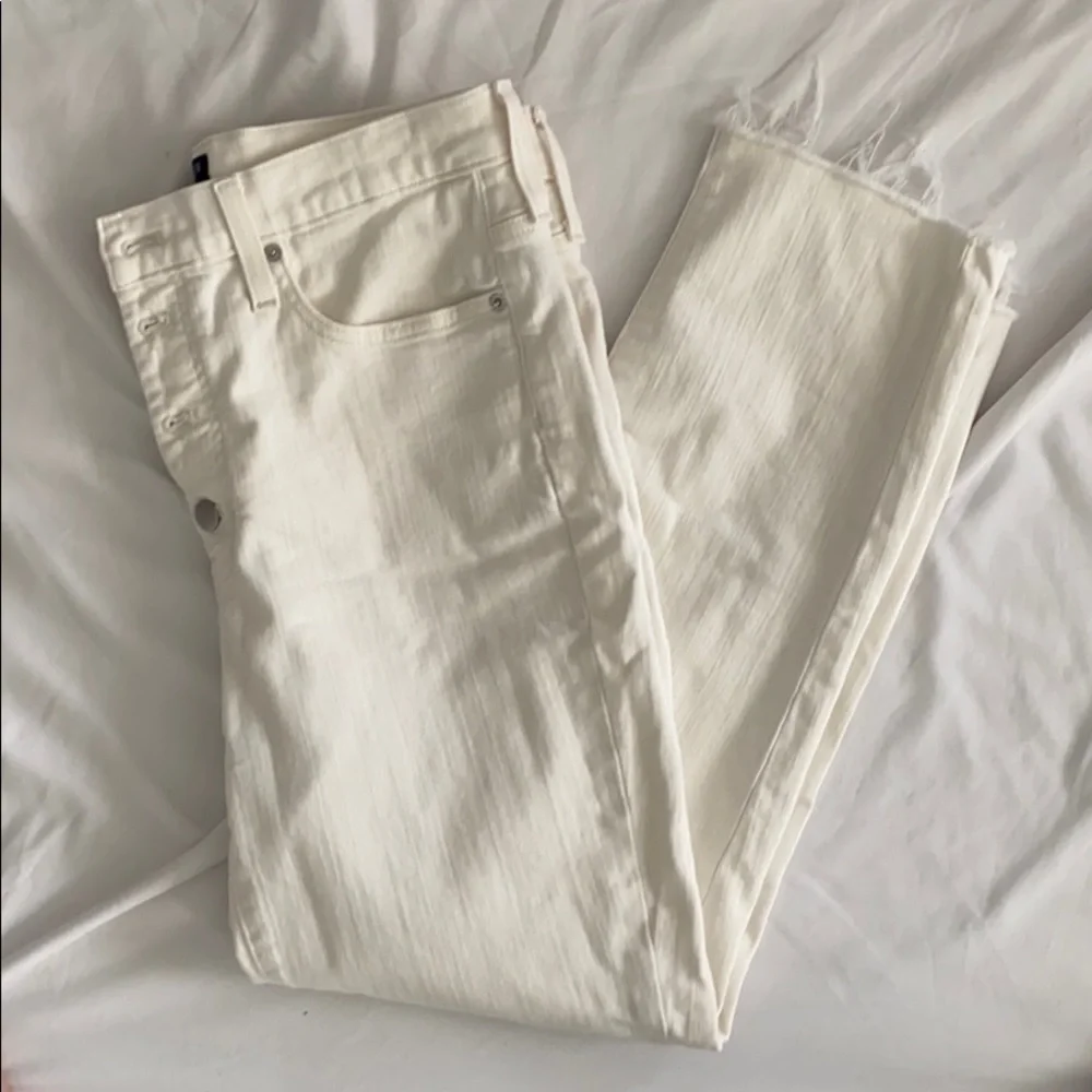 J Crew Vintage straight jean in white denim
